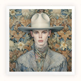 Jasper - Twink Cowboy Dandy Art Print / Canvas, 12x12’’ / 31x31cm / Unframed / White Border, Posters Prints & Visual Artwork, Toby Leon