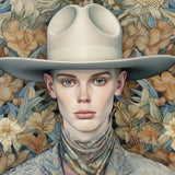 Jasper - Dandy Twink Cowboy Art Print - Posters Prints & Visual Artwork - Aesthetic Art