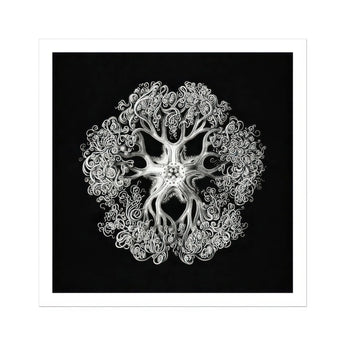 Jellyfish - Ernst Haeckel Ocean Life Art Print, Delicate Black White Jellyfish Intricate Lace-like Tentacles Arranged
