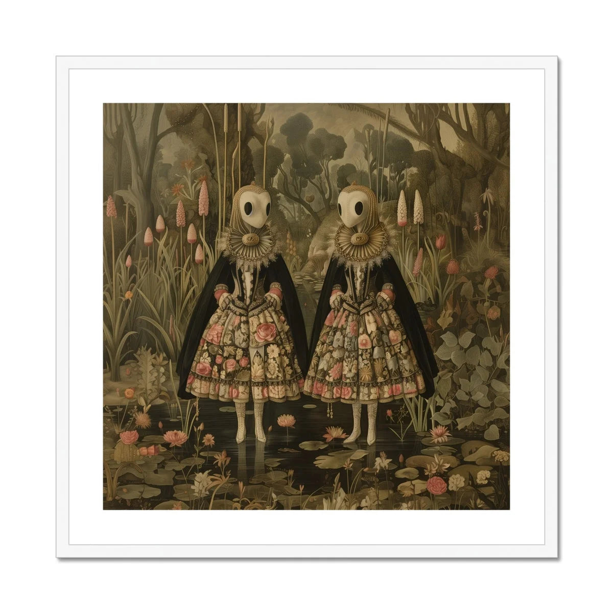 Jenny & June - Surreal Alien Twins Art Print Posters Prints Visual Artwork