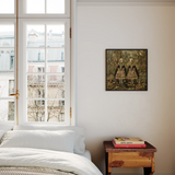 Jenny & June - Surreal Alien Twins Framed Canvas, Framed Artwork Two Figures