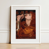Joan of Arc - Dante Gabriel Rossetti Art Print / Canvas, 12x16’’ / 31x41cm / White Frame / Matboard, Posters Prints & Visual Artwork, Toby