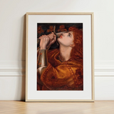 Joan of Arc - Dante Gabriel Rossetti Art Print / Canvas Framed Art Print Woman Red Hair Ornate Golden-brown Dante Gabriel Rossetti,