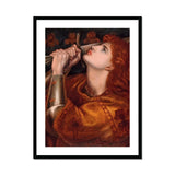 Joan of Arc - Dante Gabriel Rossetti Art Print, Pre-raphaelite Painting Joan Arc Golden Robes Sword