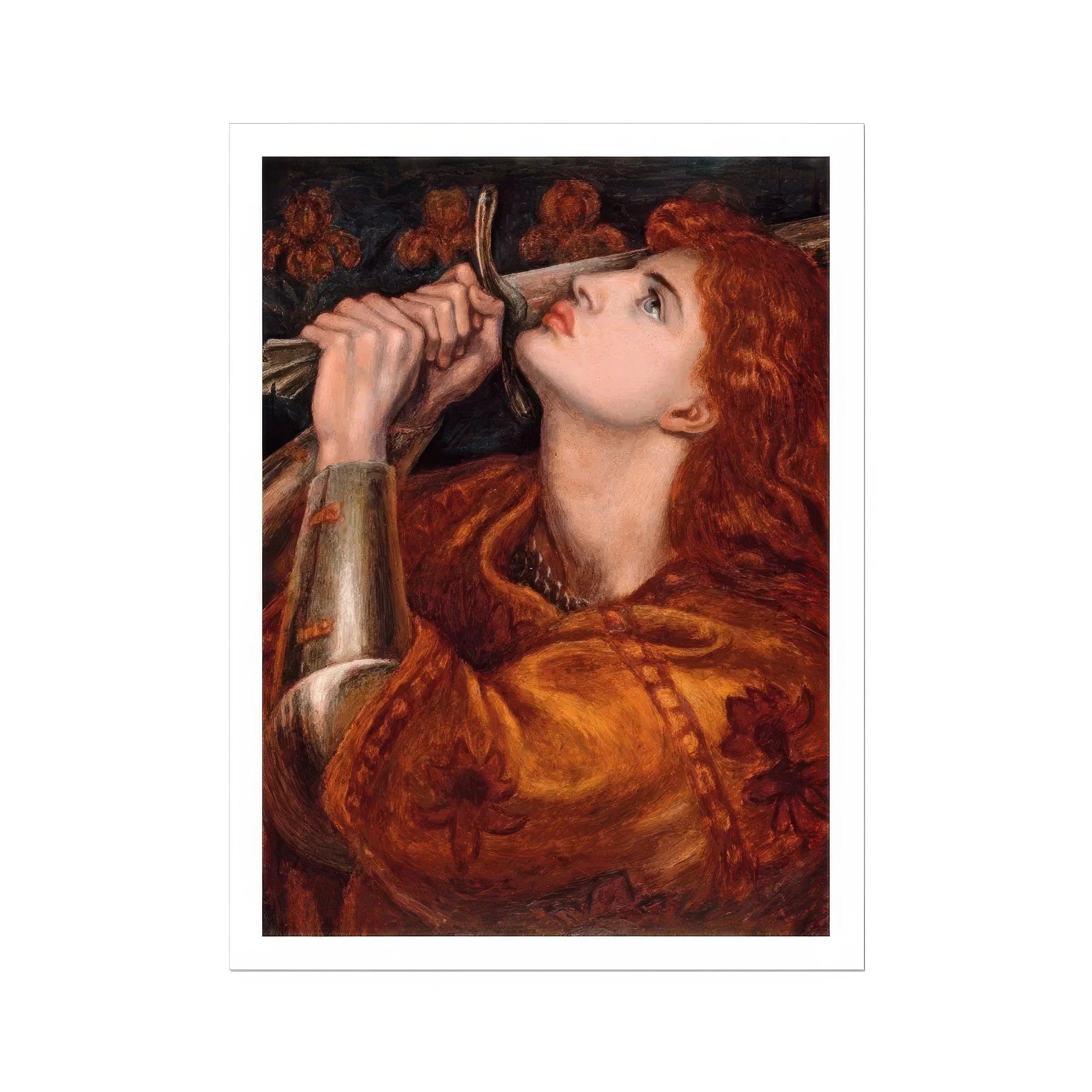 Joan of Arc - Dante Gabriel Rossetti Art Print Posters Prints & Visual Artwork