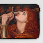 Joan of Arc - Dante Gabriel Rossetti Laptop Sleeve, Laptop Sleeve Pre-raphaelite Style Painting Woman Long Red