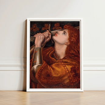 Framed Art Print Woman Red Hair Ornate Golden-brown Dante Gabriel Rossetti