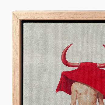 Canvas Print Light Wood Frame Surreal Artwork Human Gay Matador’s Horny, Essence, Matador