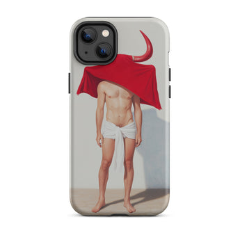 Joysticks - Surreal Gay Matador Iphone Case, 14 Plus / Matte, Iphone Case Bull-themed Art