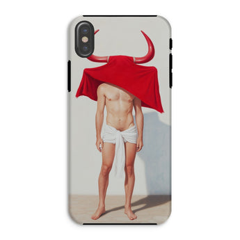 Joysticks - Surreal Gay Matador Iphone Case, Xs / Matte, Phone Case Surreal Shirtless Figure Red Cloth Draped