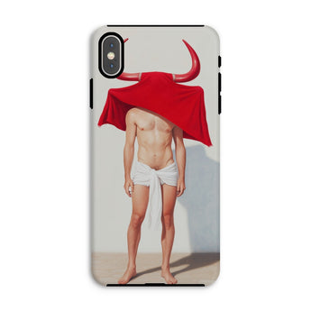 Joysticks - Surreal Gay Matador Phone Case Iphone Xs Max / Matte Phone Case Surreal Shirtless Figure Red Bull-like Shape Gay Matador,