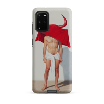 Joysticks - Surreal Gay Matador Samsung Case, Galaxy S20 Plus / Matte, Smartphone Case Graphic Person Red Sheet Bull Horns