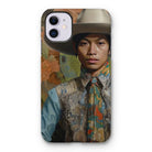 Junada - Malay Gaysian Cowboy Art Iphone Case, 11 / Matte, Phone Case Portrait Person Cowboy Hat Colorful Western-style