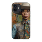 Junada - Malay Gaysian Cowboy Art Iphone Case, 12 / Matte, Phone Case Portrait Person Hat Colorful Patterned Clothing