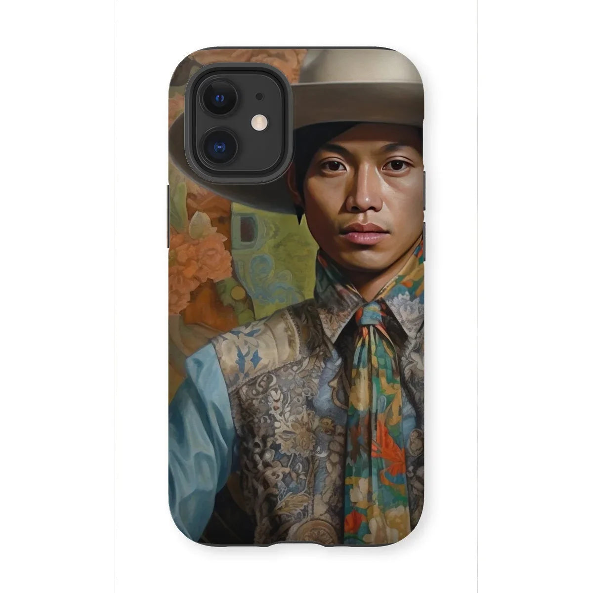 Junada - Malay Gaysian Cowboy Art Iphone Case, 12 Mini / Matte, Phone Case Portrait Person Hat Colorful Patterned Clothing