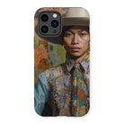 Junada - Malay Gaysian Cowboy Art Iphone Case, 14 Pro / Matte, Phone Case Portrait Person Hat Colorful Patterned Clothing