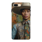 Junada - Malay Gaysian Cowboy Art Iphone Case, 8 Plus / Matte, Phone Case Portrait Person Wide-brimmed Hat Colorful Ornate