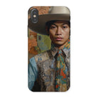 Junada - Malay Gaysian Cowboy Art Iphone Case, x / Matte, Phone Case Portrait Person Wide-brimmed Hat Ornate Western-style
