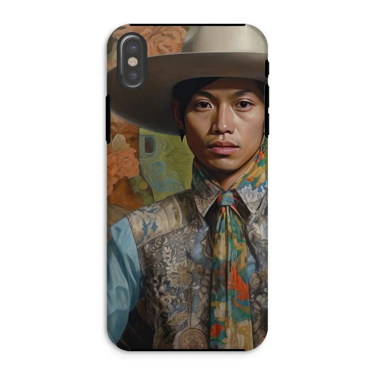 Junada - Malay Gaysian Cowboy Art Iphone Case, Xs / Matte, Phone Case Portrait Person Cowboy Hat Colorful Western-style