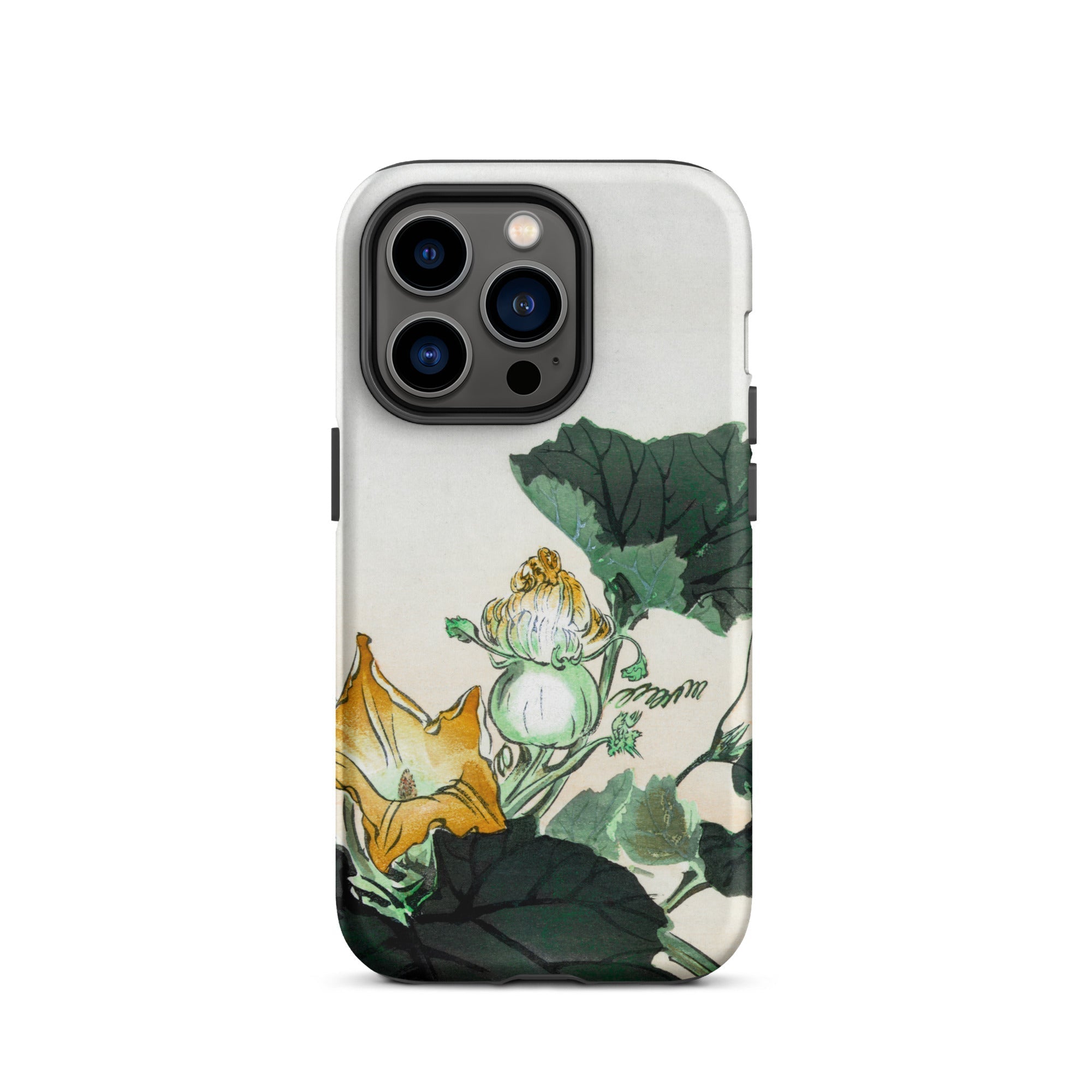 Kabocha Ni Tonbou Ogata Gekko Ukiyo e Iphone Case, 14 Pro / Matte, Floral Patterned Iphone Case