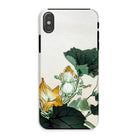 Kabocha Ni Tonbou Ogata Gekko Ukiyo e Iphone Case, Xs / Matte, Phone Case Delicate Floral Design Green Leaves Yellow
