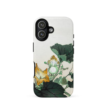 Kabocha Ni Tonbou - Ogata Gekko Ukiyo-e Phone Case Iphone 17 / Matte Iphone 12 Case Botanical Design Green Leaves Orange Ogata Gekko,