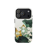 Kabocha Ni Tonbou - Ogata Gekko Ukiyo-e Phone Case Iphone 17 Pro / Matte White Green Floral Phone Case Black Accents Made Ogata Gekko,
