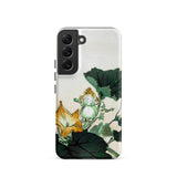 Kabocha Ni Tonbou - Ogata Gekko Ukiyo-e Phone Case Samsung Galaxy S22 / Matte Phone Case Delicate Watercolor Illustration Green Orange