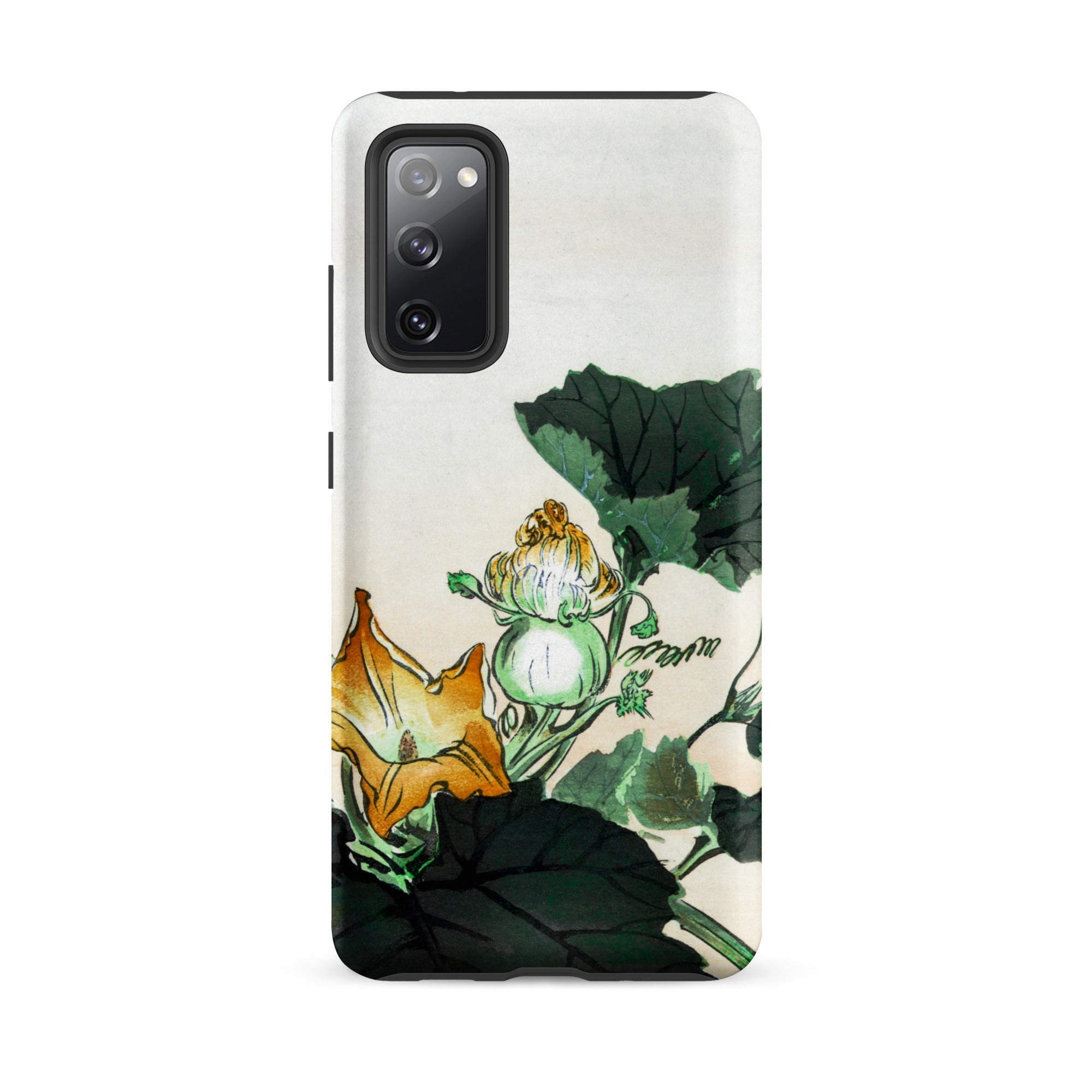 Kabocha Ni Tonbou Ogata Gekko Ukiyo e Samsung Case, Galaxy S20 Fe / Matte, White Smartphone Floral Pattern