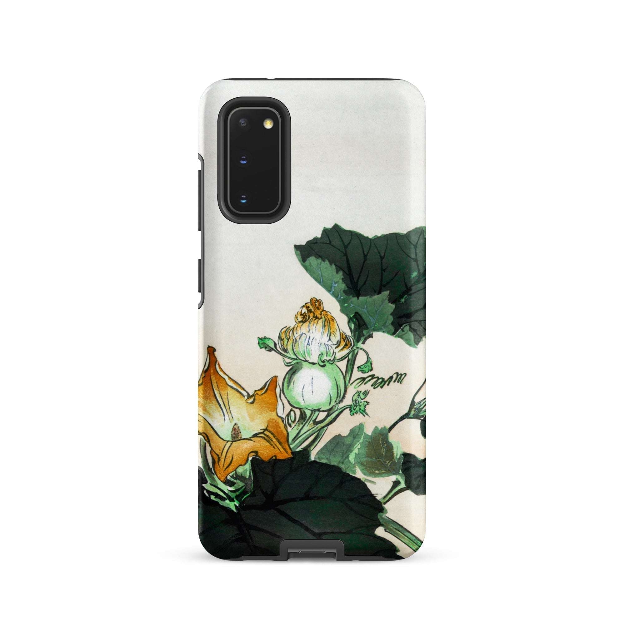 Kabocha Ni Tonbou Ogata Gekko Ukiyo e Samsung Case, Galaxy S20 / Matte, White Phone Case Botanical Illustration Squash Plant