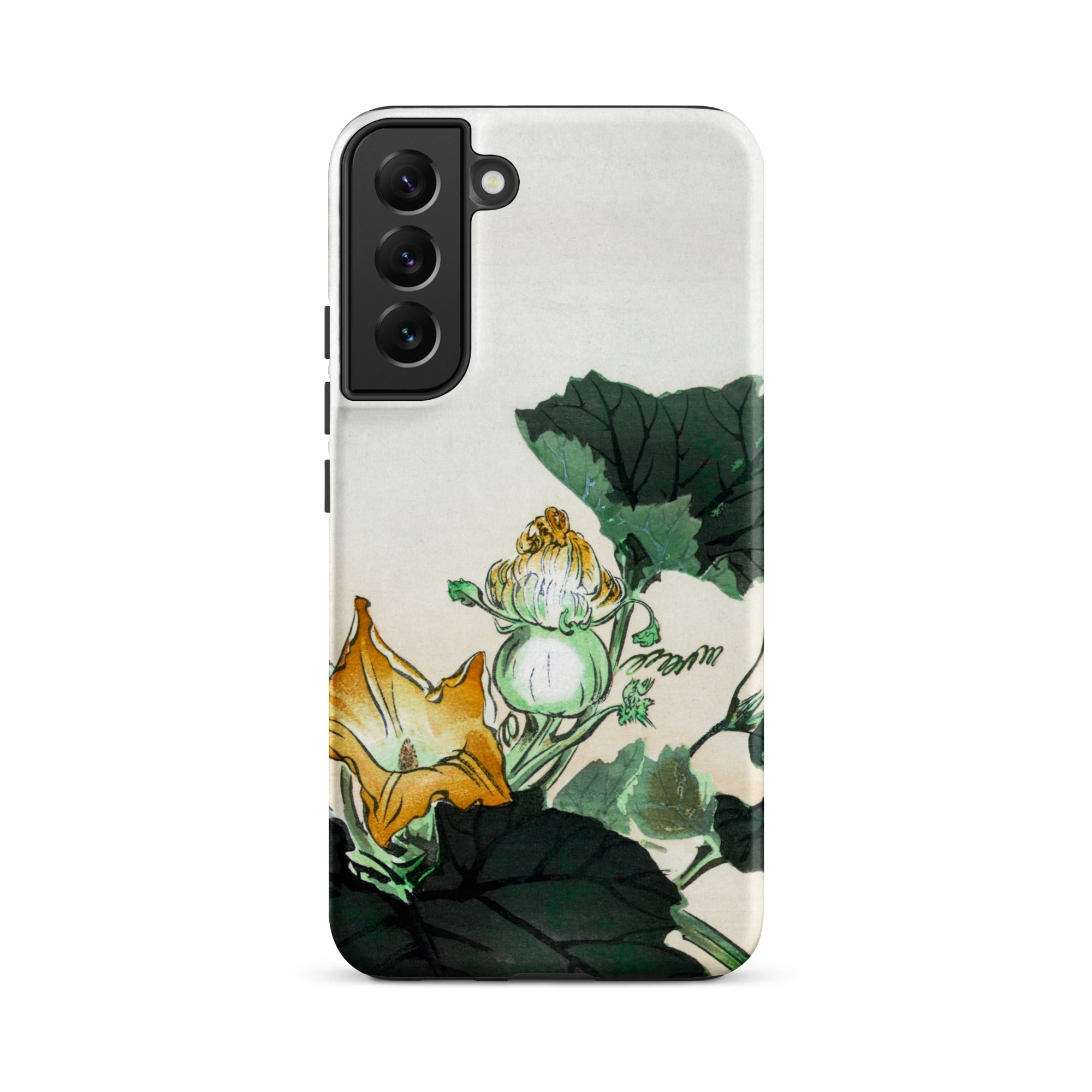 Kabocha Ni Tonbou Ogata Gekko Ukiyo e Samsung Case, Galaxy S22 Plus / Matte, White Phone Case Vibrant Botanical Illustration Yellow Squash