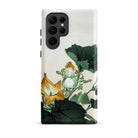 Kabocha Ni Tonbou Ogata Gekko Ukiyo e Samsung Case, Galaxy S22 Ultra / Matte, White Smartphone Case Vibrant Botanical Illustration