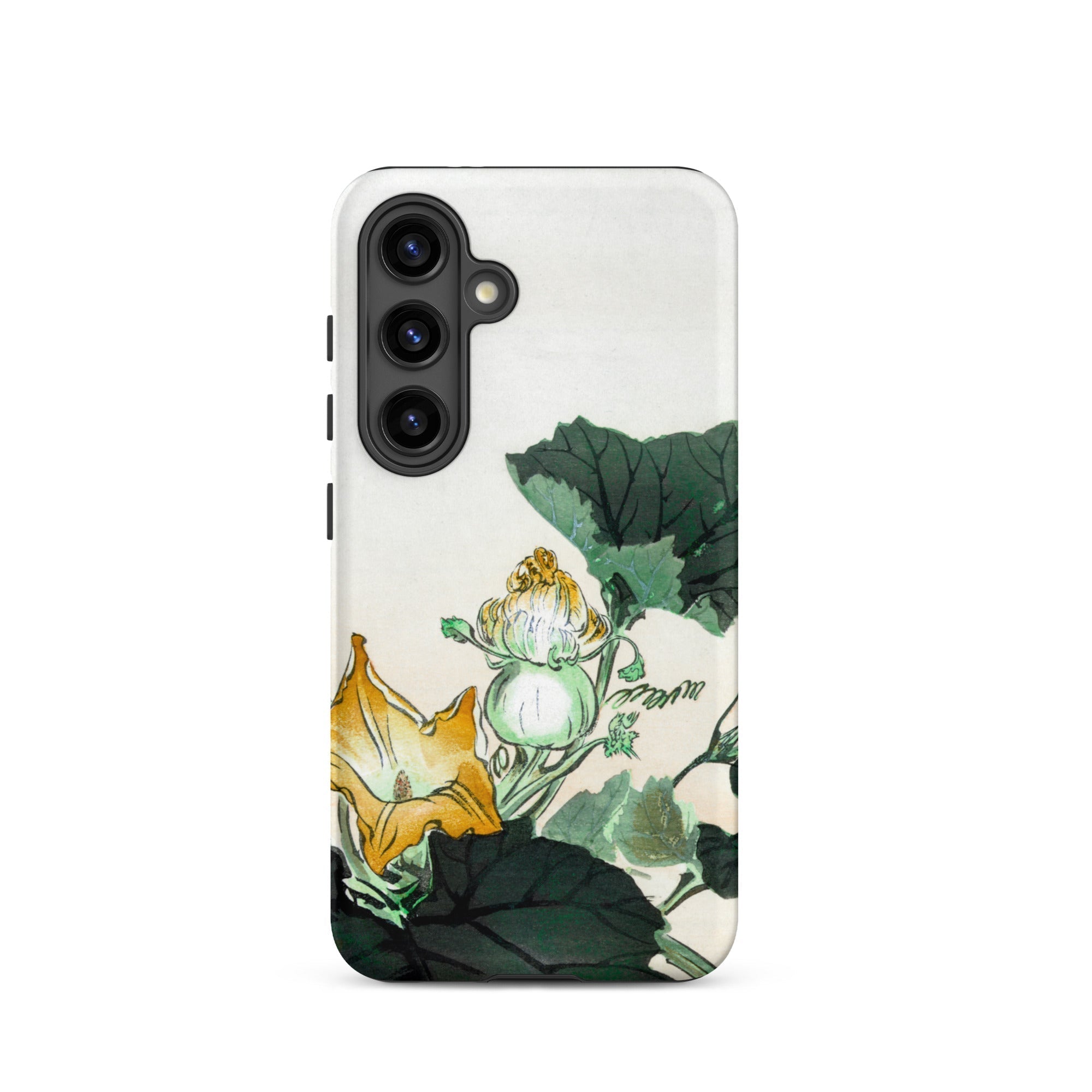 Kabocha Ni Tonbou Ogata Gekko Ukiyo e Samsung Case, Galaxy S24 / Matte, White Phone Case Botanical Illustration Squash Plant