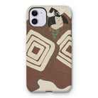 Kabuki Samurai - Kamisaka Sekka Iphone Case, 11 / Matte, Iphone Case Brown Cream Geometric Pattern Japanese Art