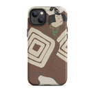 Kabuki Samurai Kamisaka Sekka Iphone Case, 14 Plus / Matte, Brown Beige Patterned Phone Case