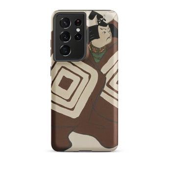 Kabuki Samurai - Kamisaka Sekka Samsung Case, Galaxy S21 Ultra / Matte, Phone Case Japanese Ukiyo-e Style Illustration Person Stern