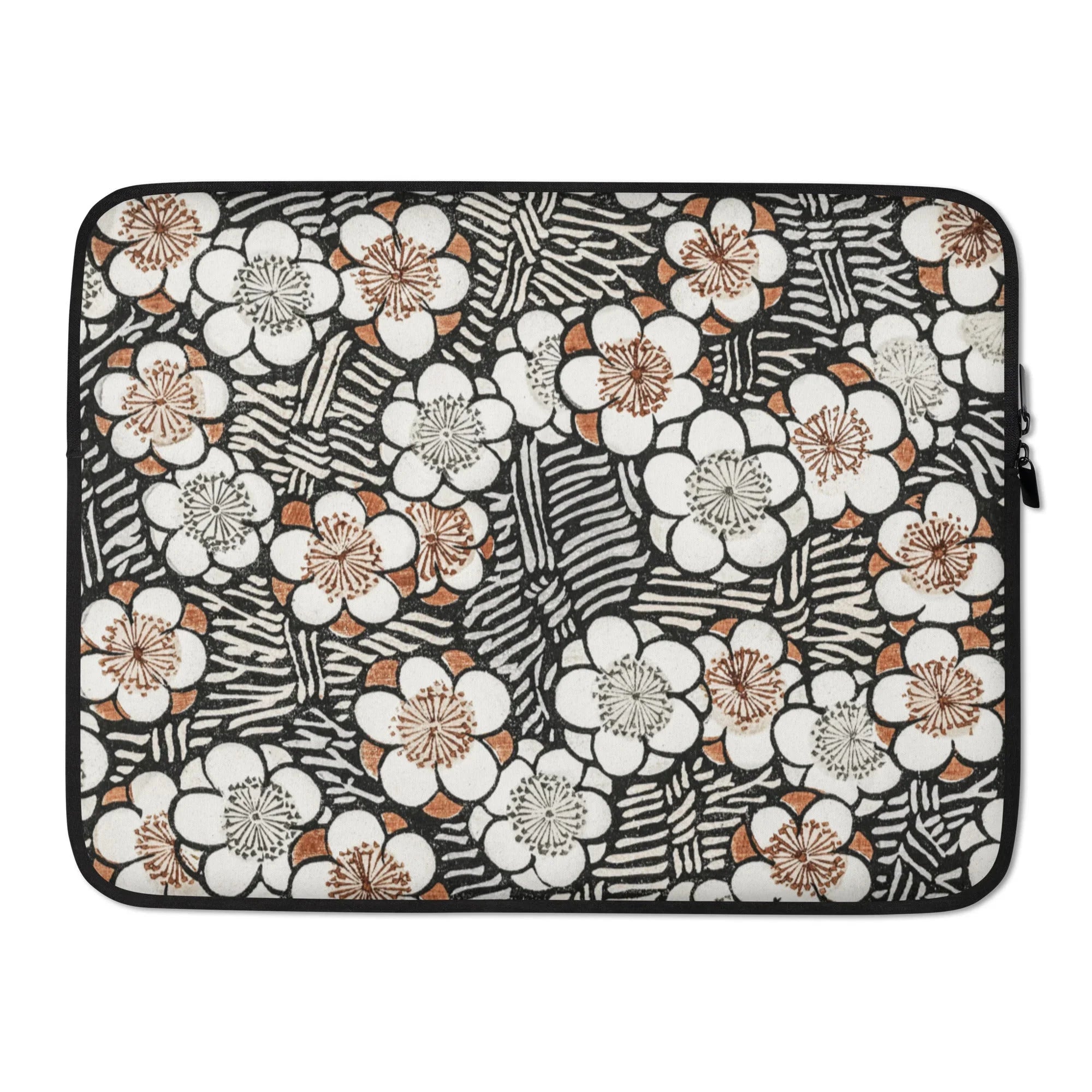 Kachō-ga - Watanabe Seitei Graphic Floral Laptop Sleeve, 15″, Laptop Sleeve Floral Geometric Pattern Design