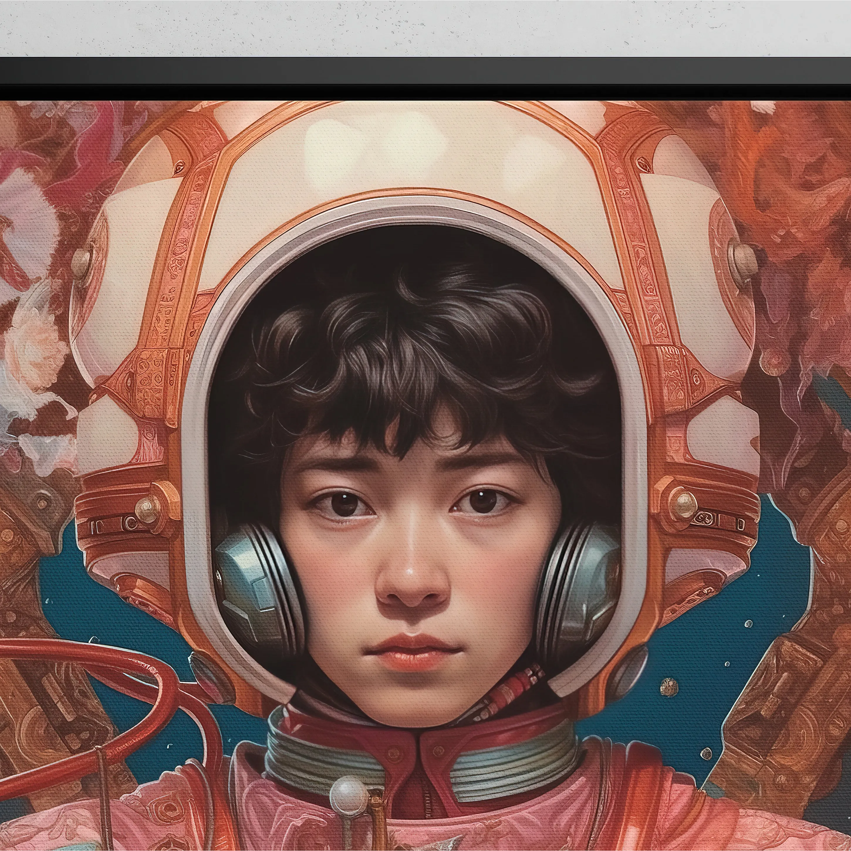 Kaito - Gay Japanese Astronaut Float Frame Canvas - Posters Prints & Visual Artwork - Aesthetic Art