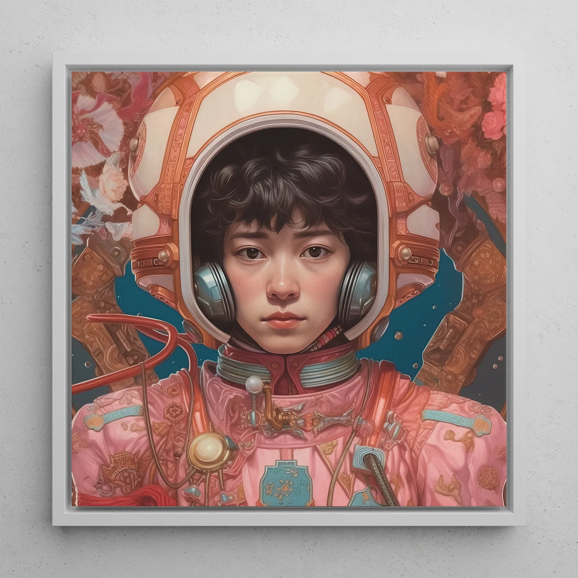 Kaito Gay Japanese Astronaut Framed Canvas, Framed Portrait Astronaut