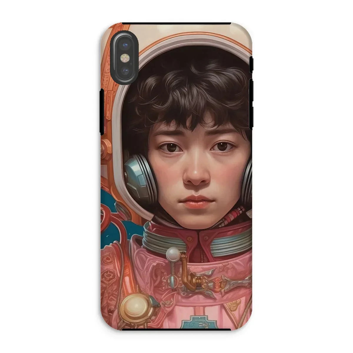 Kaito - Gay Japanese Astronaut Iphone Case, Xs / Matte, Phone Case Artwork Astronaut Pink Spacesuit Headphones