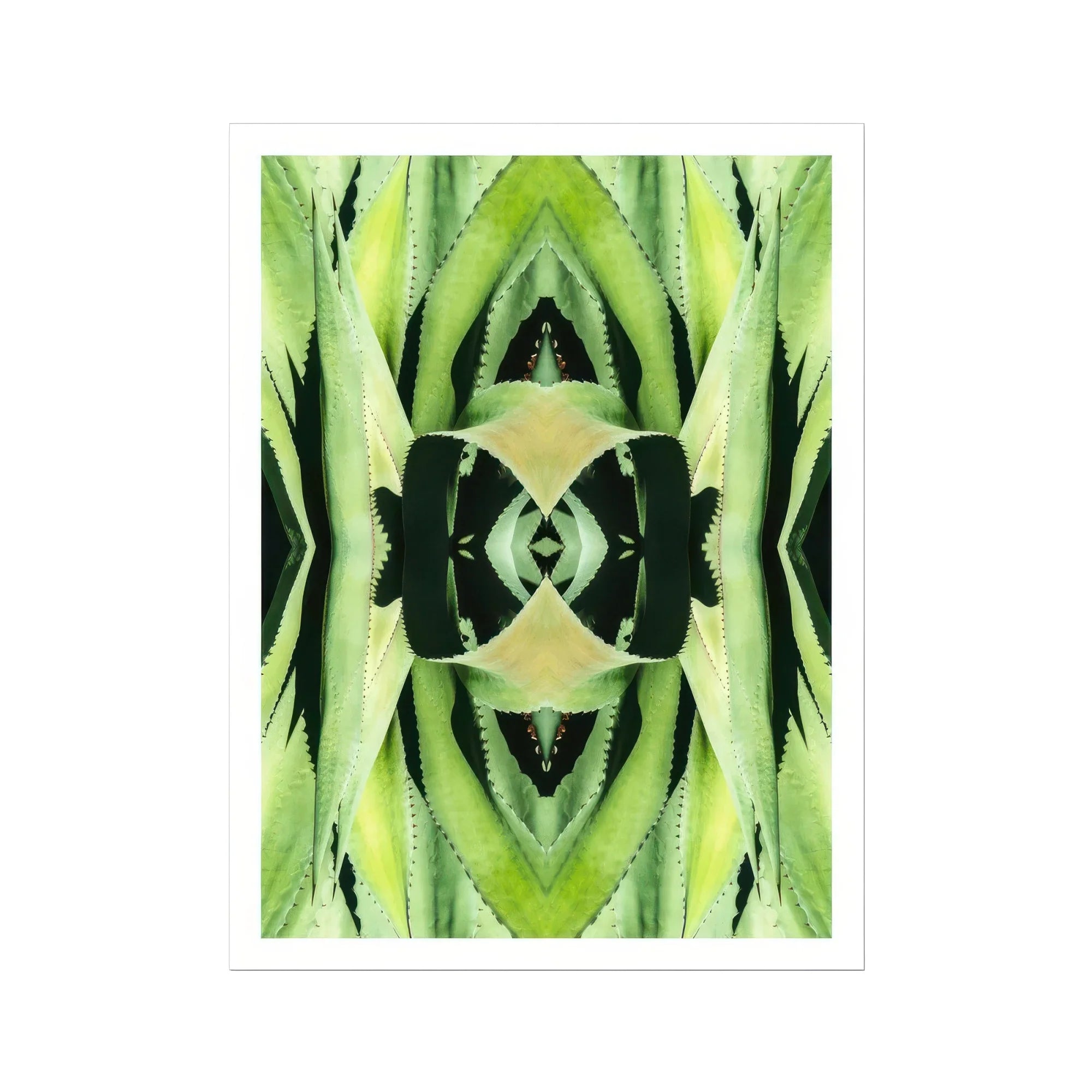 Oh so Succulent - Trippy Botanical Op Art Print Posters Prints & Visual Artwork