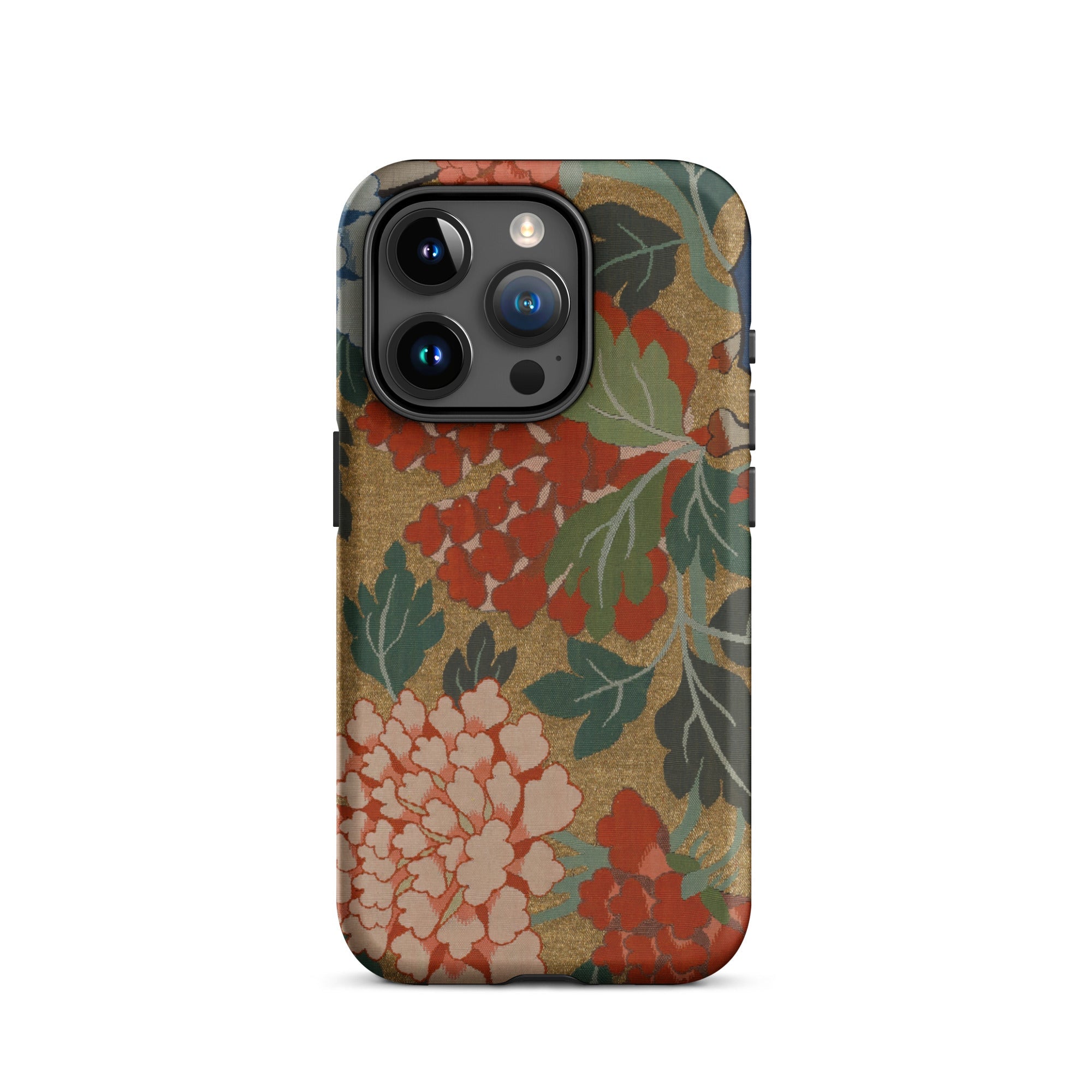 K’assu Fragment - Qing Dynasty Floral Textile Iphone Case, 15 Pro / Matte, Floral Patterned Phone Case