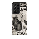 Kerstnacht - Theo Van Hoytema Samsung Case, Galaxy S21 Ultra / Matte, Black White Illustrated Owl-themed Smartphone Case