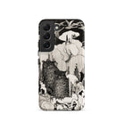 Kerstnacht Theo Van Hoytema Samsung Case, Galaxy S22 / Matte, Black White Owl Patterned Smartphone Case