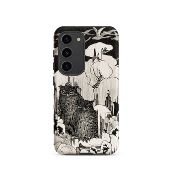 Kerstnacht - Theo Van Hoytema Samsung Case, Galaxy S23 / Matte, Black White Owl-themed Phone Case