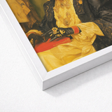Framed Painting Figure Ornate Black Gold Attire Red Gay African Vampire, Art, Forgotten Lore Flood