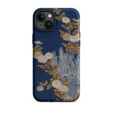 Kimono Fragment with Brushwood Fence and Chrysanthemums Iphone Case, 15 Plus / Matte, Floral-patterned Phone Case