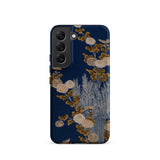 Kimono Fragment with Brushwood Fence and Chrysanthemums Phone Case, Samsung Galaxy S22 / Matte, Mobile Cases, Toby Leon