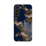 Kimono Fragment with Brushwood Fence and Chrysanthemums Phone Case, Samsung Galaxy S22 Plus / Matte, Mobile Cases, Toby Leon