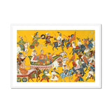 King Dasaratha Proceeds to Rama’s Wedding - Shangri Ramayana Art Print, Vibrant Historical Procession Scene